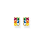 Ear Studs Colourful Stones Gold | The Jewellery Boutique