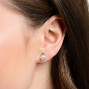 Single ear stud penguin with white stone silver | The Jewellery Boutique