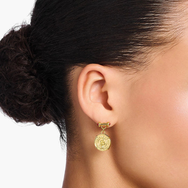 Snake Coin Gold Earrings | The Jewellery Boutique