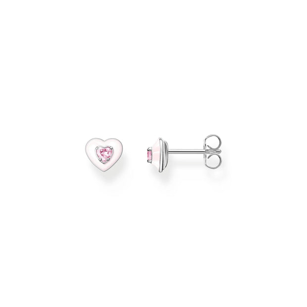 Pink Heart Stud Earrings | The Jewellery Boutique