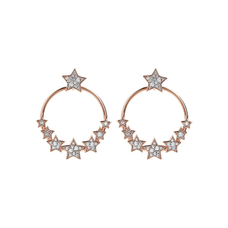 Bronzallure Hoop Earrings Stars