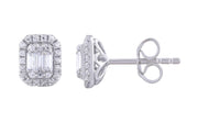 Stud Earrings with 0.33ct Diamonds in 9K White Gold