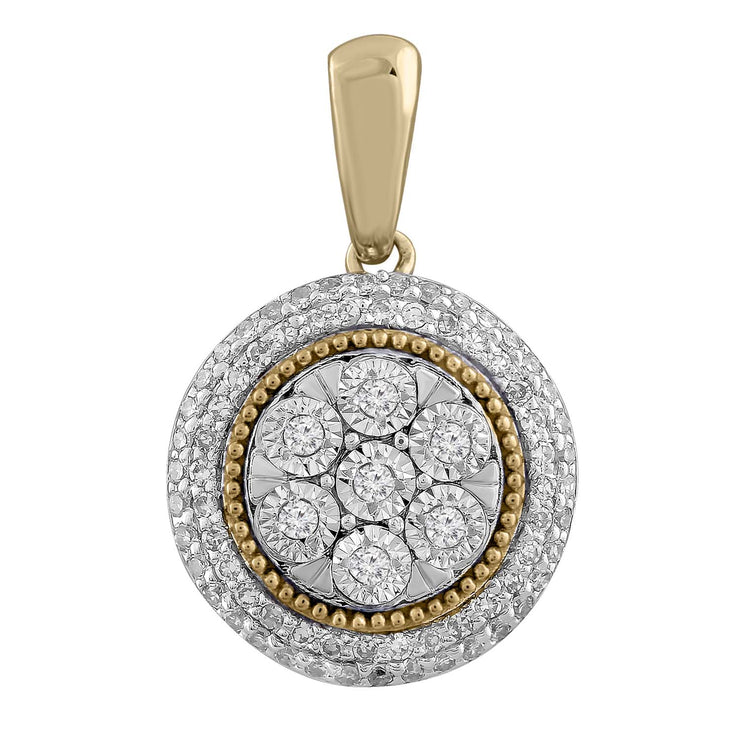 Pendant with 0.15ct Diamond in 9K Yellow Gold
