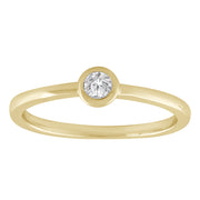 Solitaire Ring with 0.1ct Diamond in 9K Yellow Gold