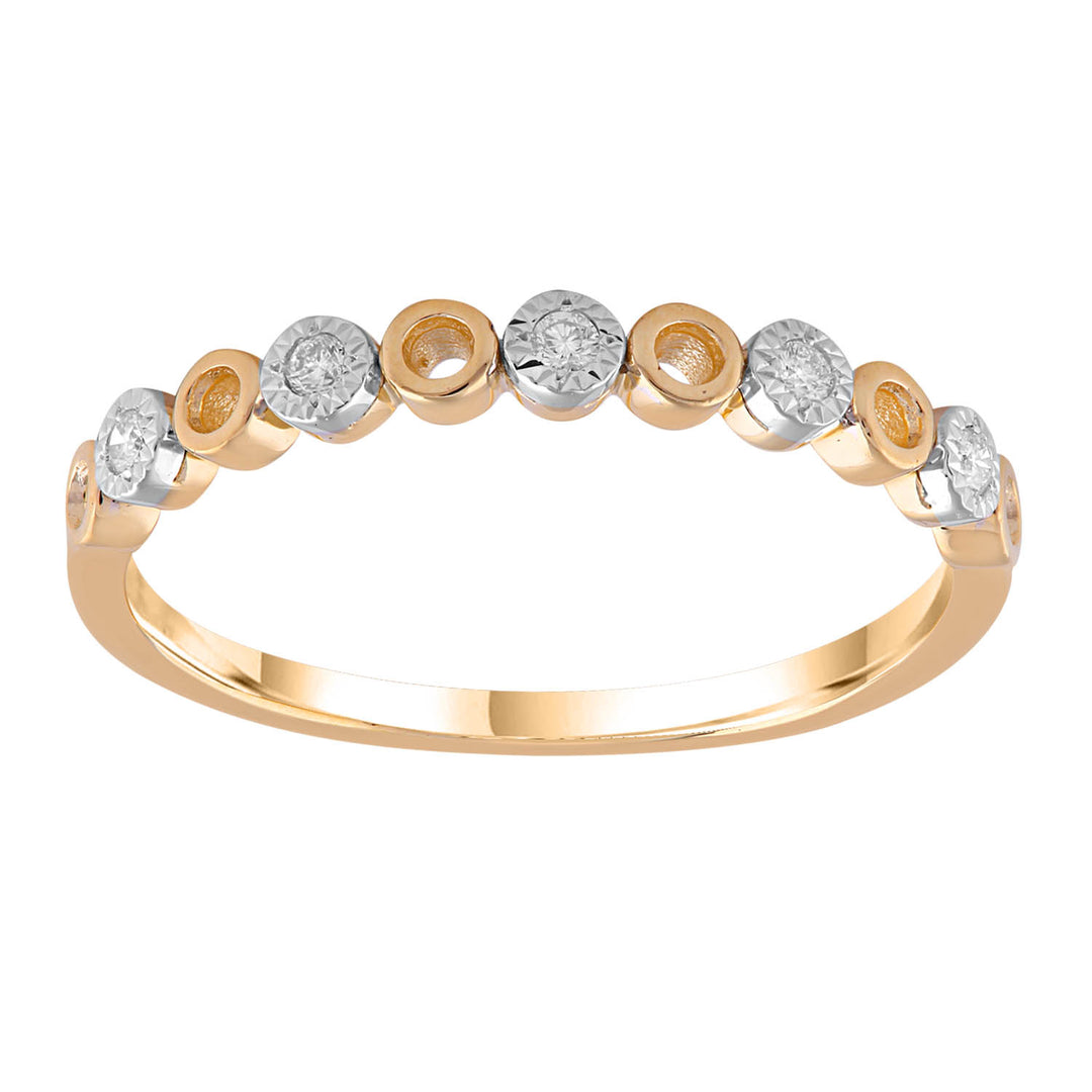 Ring with 0.05ct Diamonds in 9K Yellow Gold