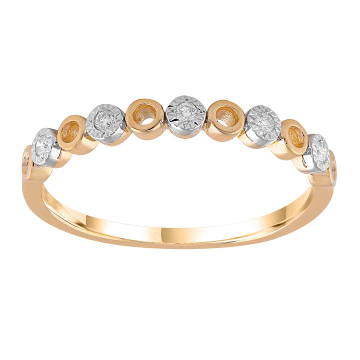 Ring with 0.05ct Diamonds in 9K Yellow Gold
