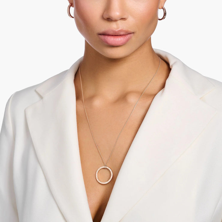 SPARKLING CIRCLES ROSE GOLD TS 1984 NECKLACE | The Jewellery Boutique