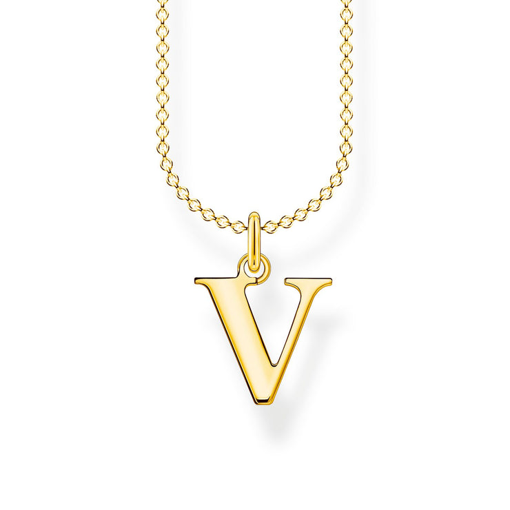 Thomas Sabo Necklace Letter V Gold 