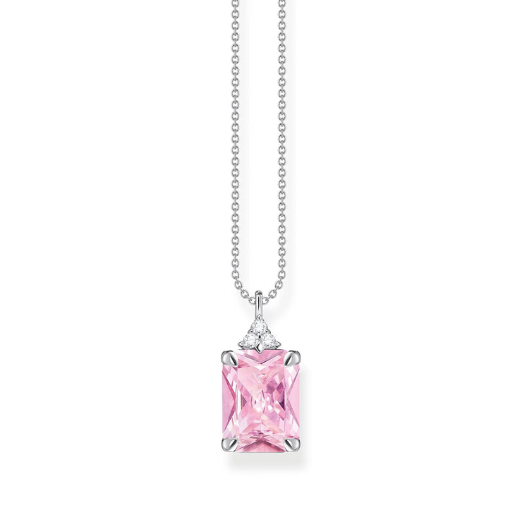Heritage Pink Stone Silver Necklace | The Jewellery Boutique