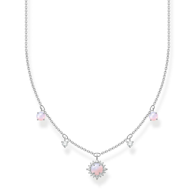 Thomas Sabo Necklace Pink Stone Silver 