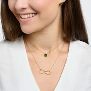 Gold Necklace with Green Stone | The Jewellery Boutique