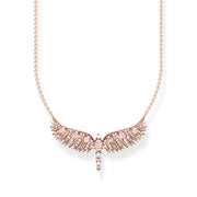 Necklace phoenix wing with pink stones rose gold | The Jewellery Boutique