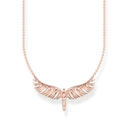 Necklace phoenix wing with pink stones rose gold | The Jewellery Boutique