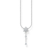 Necklace snowflake with white stones silver | The Jewellery Boutique