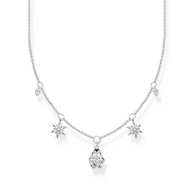 Necklace penguin and snowflakes silver | The Jewellery Boutique