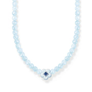 Jade Bead Flower Blue Choker  | The Jewellery Boutique