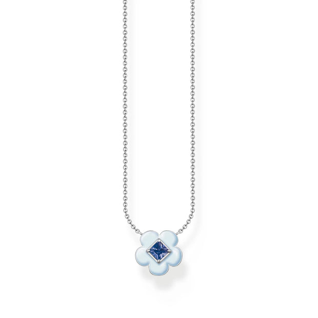 Blue Stone Flower Necklace | The Jewellery Boutique