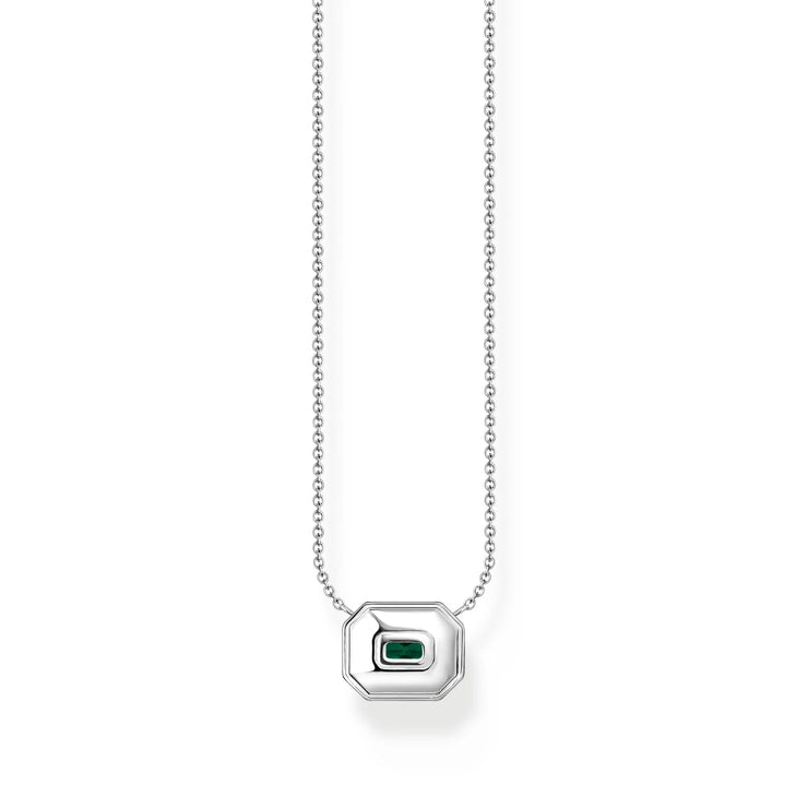 Octagon Green Stone Necklace | The Jewellery Boutique
