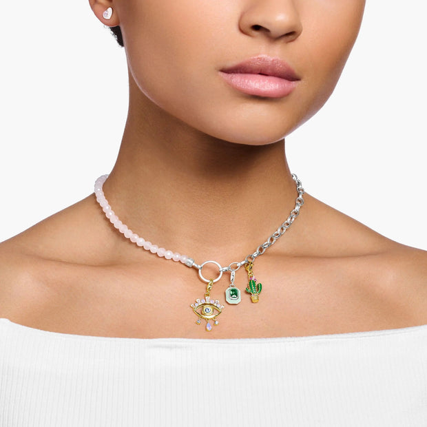 Chain Rose Quartz Bead Necklace | The Jewellery Boutique