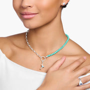 Link Chain Turquoise Bead Necklace | The Jewellery Boutique