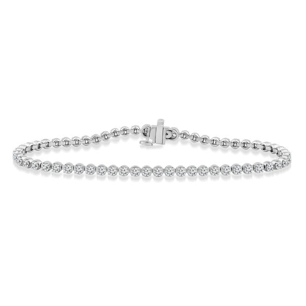 3.00ct Lab Grown Diamond Tennis Bracelet in 18K White Gold