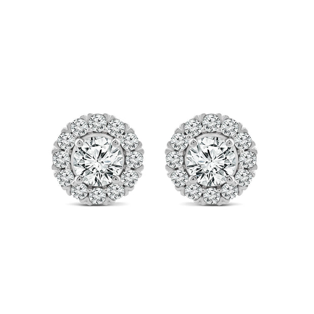 1.50ct Lab Grown Diamond Stud Earrings in 18K White Gold