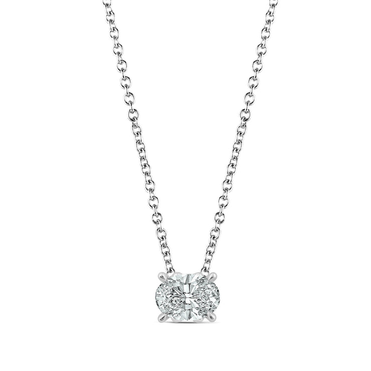 0.70ct Lab Grown Diamond Necklace in 18K White Gold