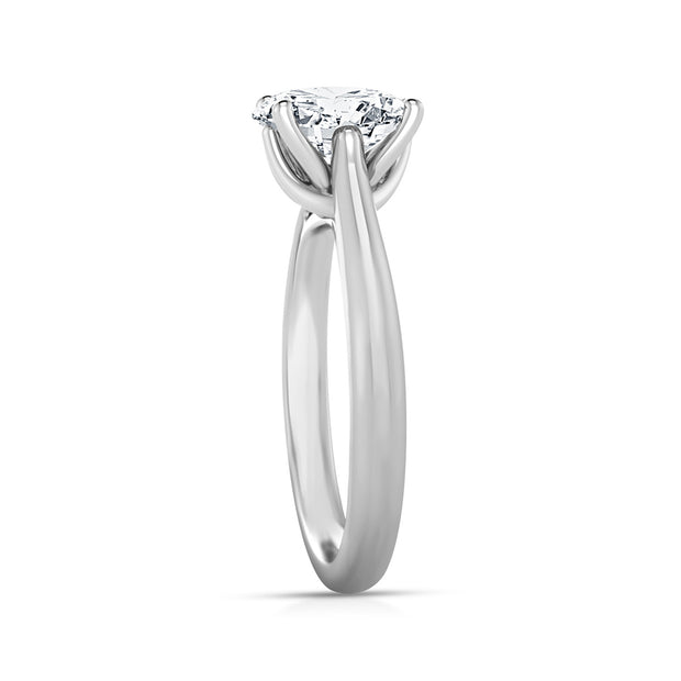 1.50ct Lab Grown Oval Diamond Ring in 18K White Gold