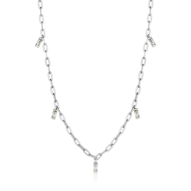Ania Haie Glow Drop Necklace - Silver