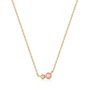 Gold Rose Quartz Pendant Necklace | The Jewellery Boutique