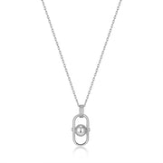 Silver Link Drop Pendant Necklace | The Jewellery Boutique