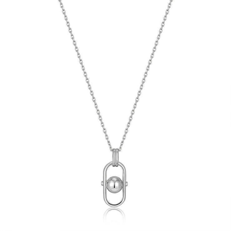 Silver Link Drop Pendant Necklace | The Jewellery Boutique