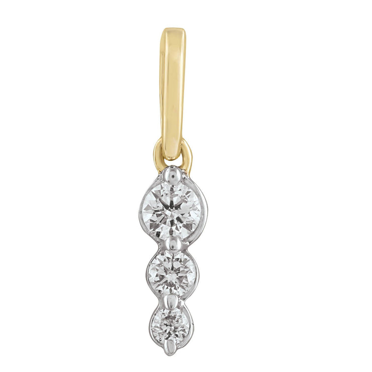Pendant with 0.12ct Diamonds in 9K Yellow Gold