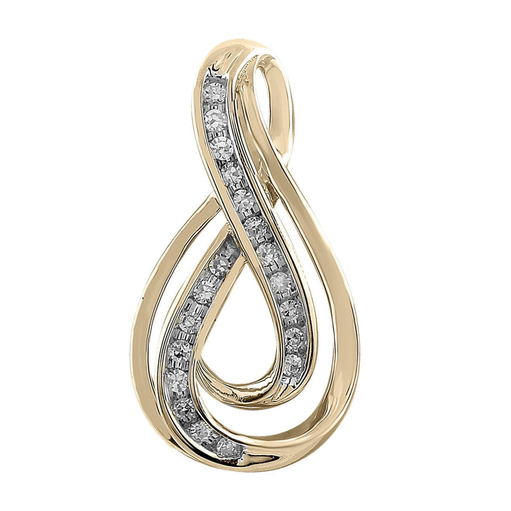 Pendant with 0.1ct Diamonds in 9K Yellow Gold