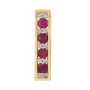 Diamond Ruby Pendant with 0.1ct Diamonds in 9K Yellow Gold - P-20514RB-010-Y