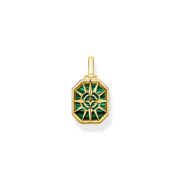 Pendant Compass Star Green | The Jewellery Boutique