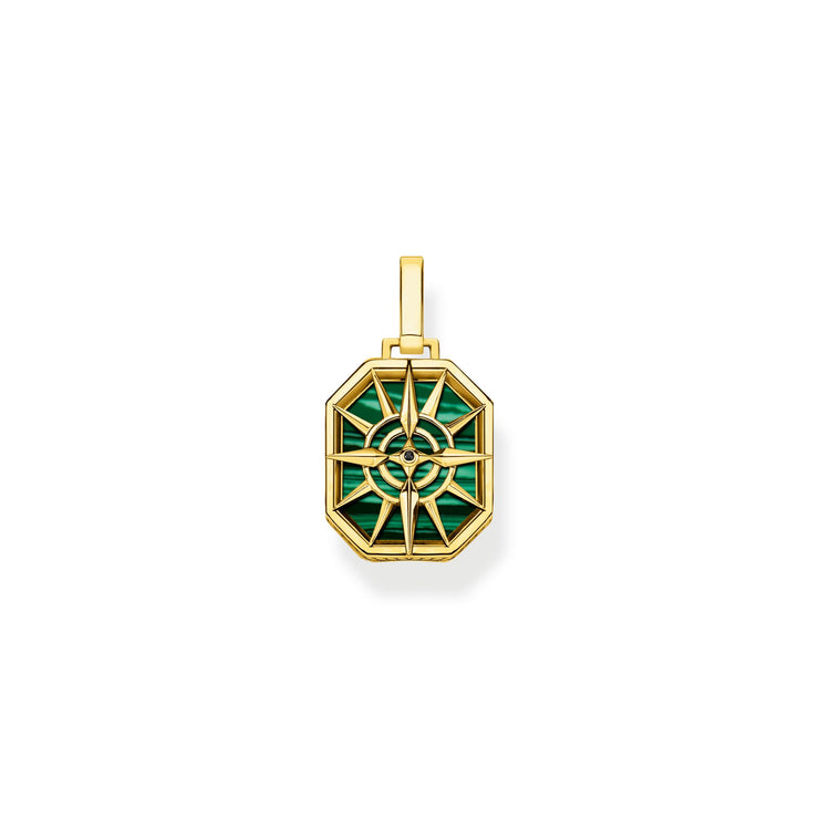 Pendant Compass Star Green | The Jewellery Boutique