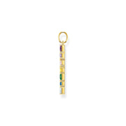 Pendant Cross Colourful Stones Gold | The Jewellery Boutique