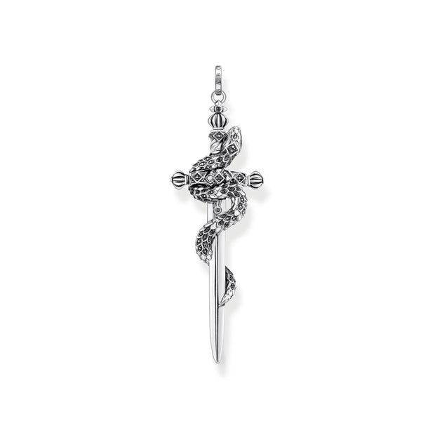 Pendant Blackened Sword with Snake | The Jewellery Boutique