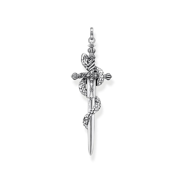 Pendant Blackened Sword with Snake | The Jewellery Boutique