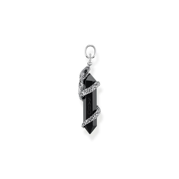 Pendant Blackened onyx with Snake | The Jewellery Boutique