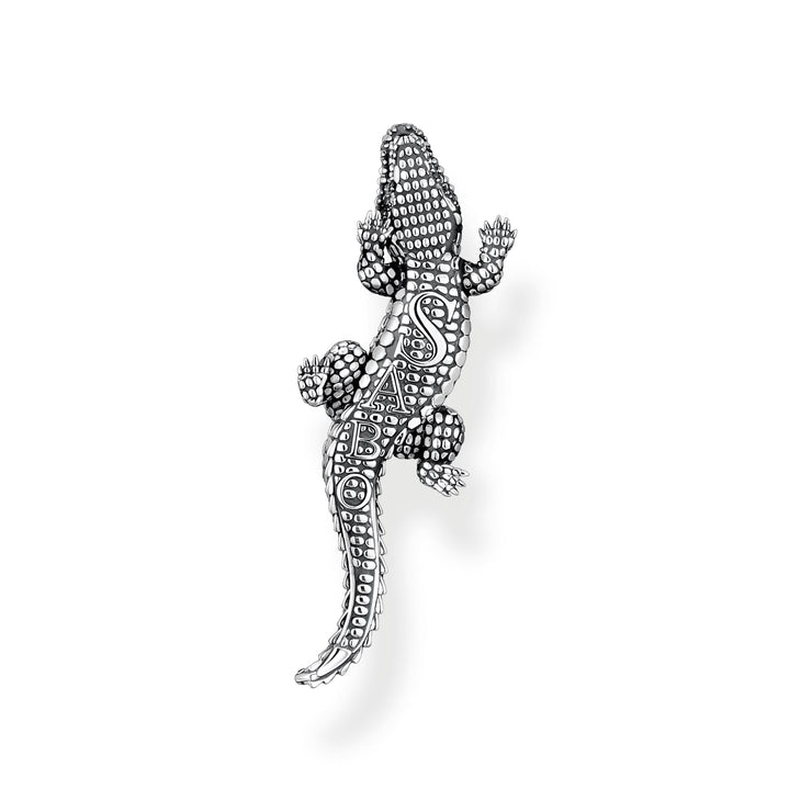 THOMAS SABO Pendant Crocodile with Stones Silver Blackened