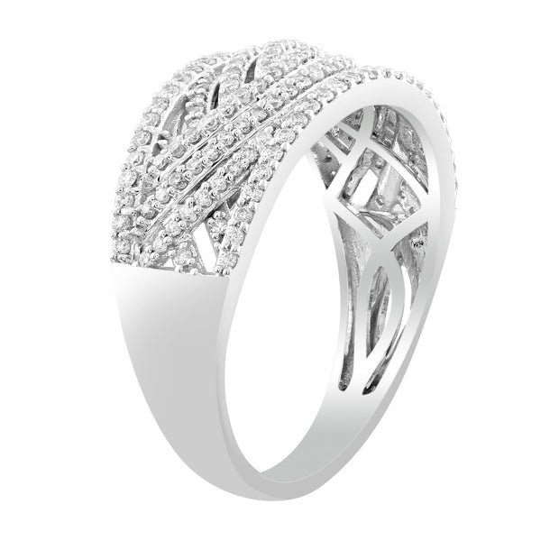 Diamond Ring with 0.53ct Diamonds in 9K White Gold