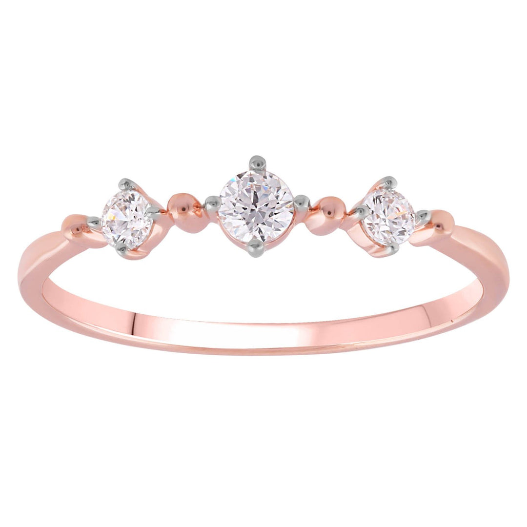 Ring with 0.2ct Diamonds in 9K Rose Gold