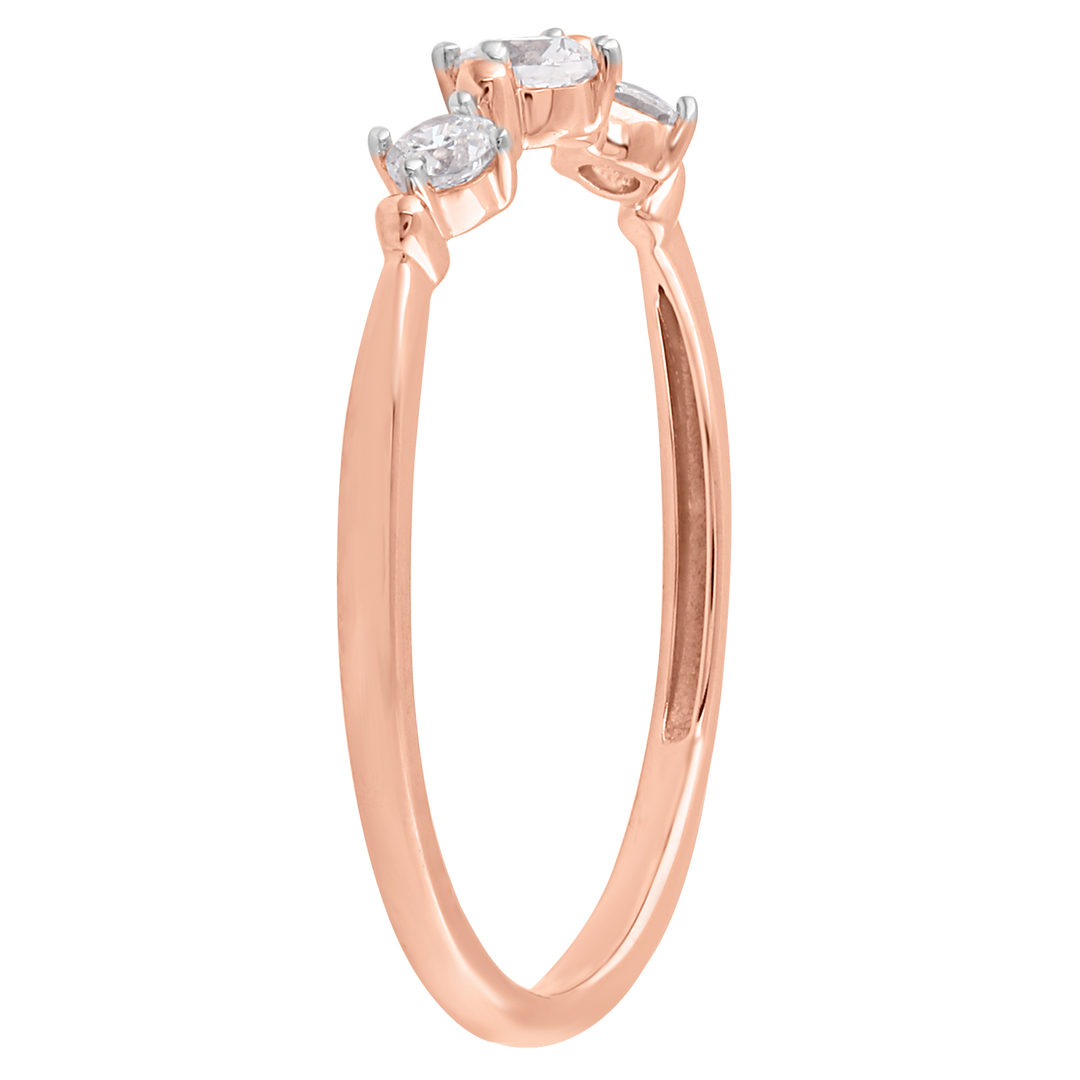 Ring with 0.2ct Diamonds in 9K Rose Gold