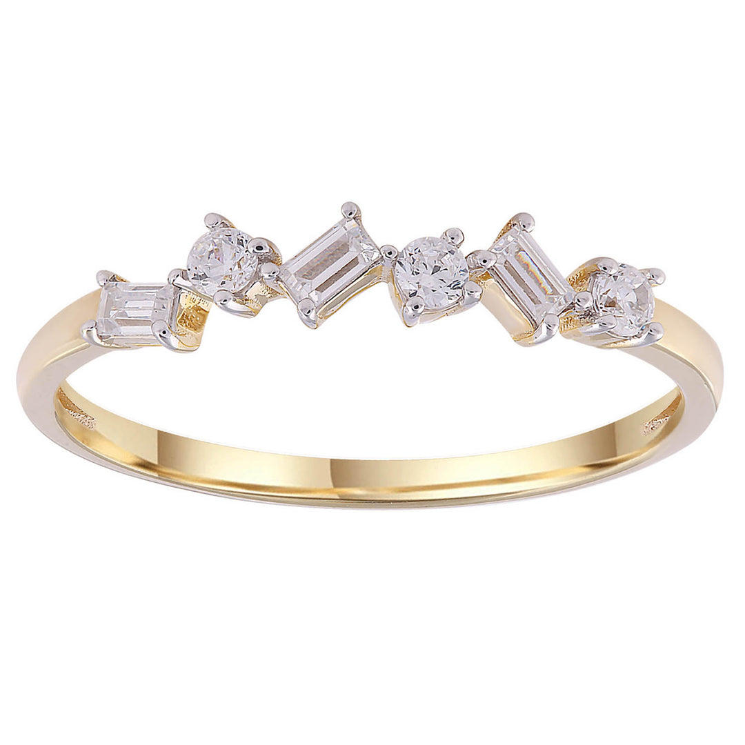 Ring with 0.18ct Diamonds in 9K Yellow Gold