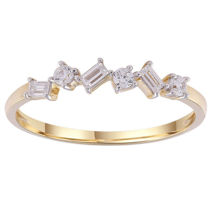 Ring with 0.18ct Diamonds in 9K Yellow Gold