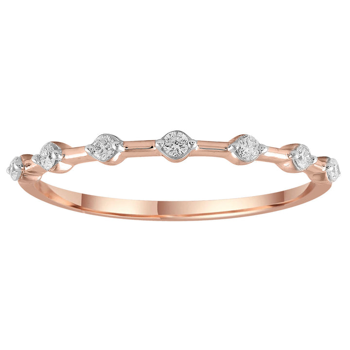 Ring with 0.1ct Diamonds in 9K Rose Gold