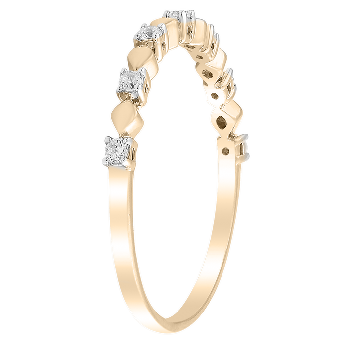 Ring with 0.10ct Diamond in 9K Yellow Gold