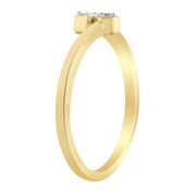 Diamond Ring with 0.05ct Diamonds in 9K Yellow Gold